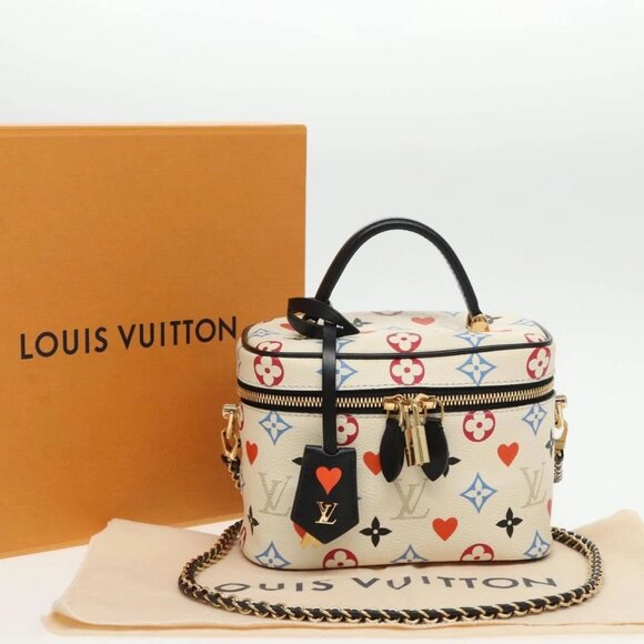 LOUIS VUITTON Monogram Game On Vanity PM Hand Bag White - Picture 1 of 15